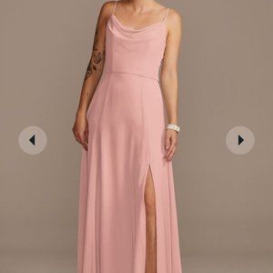 Davids Bridal Petal Cowl Neck Bridesmaid dress size 6